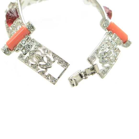 Kenneth Jay Lane KJL Crystal Art Deco Bracelet - Picture 3 of 4